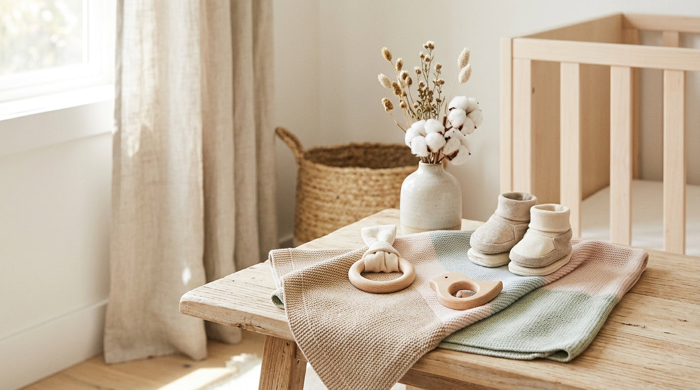 Viral newborn Kelce Taylor wrapped in a blanket on a sports jersey