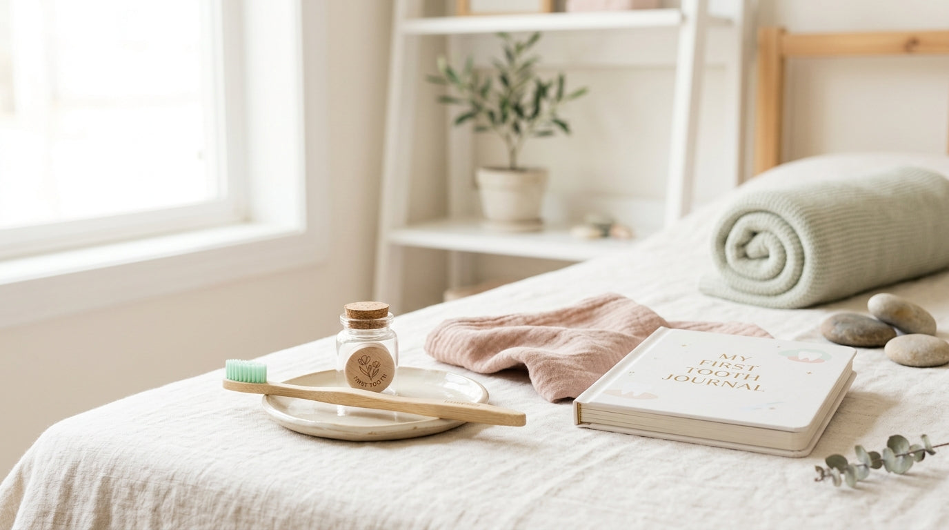 A frustrated mom holding a toddler at the pediatric dentist office