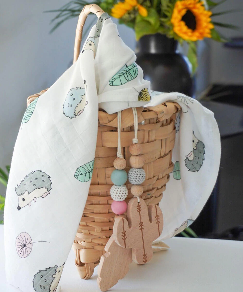 Collection of premium swaddling blankets featuring quality designs for babies and toddlers made with soft, comfortable, safe materials