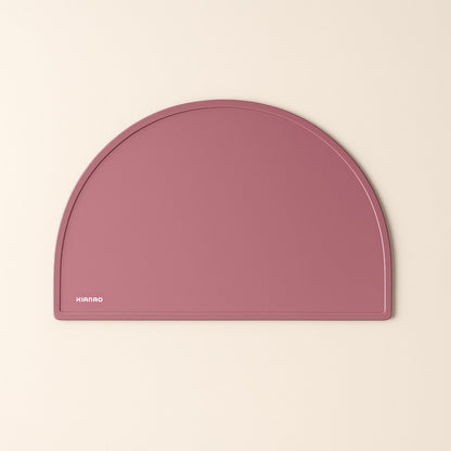 Pastel Violet silicone placemat with elegant half-circle design and practical spill-containing edges