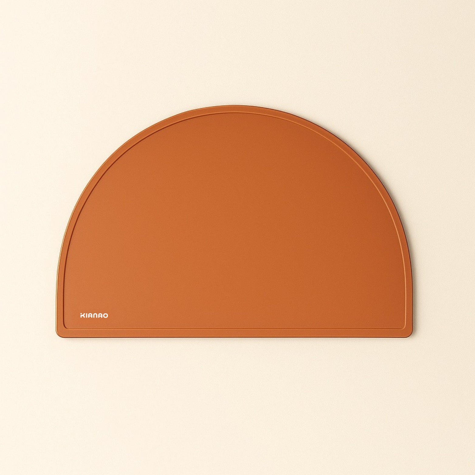 Satin Brown silicone placemat featuring sleek design and waterproof surface for easy cleanup after meals