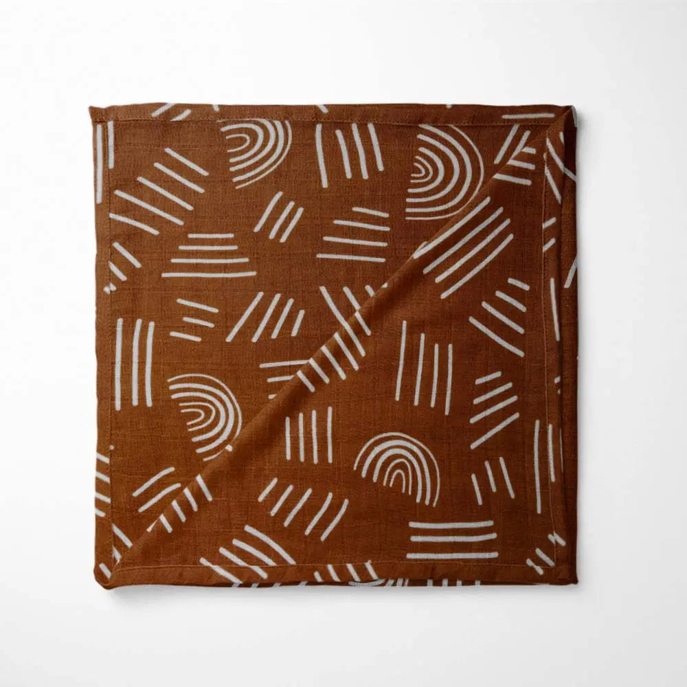 Folded Rainbow Bridge Bamboo Baby Blanket with ultra-soft bamboo fabric - secure, hypoallergenic and eco-friendly design