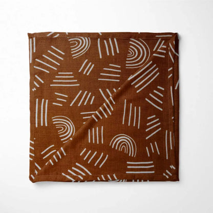 Folded Rainbow Bridge Bamboo Baby Blanket with ultra-soft bamboo fabric - secure, hypoallergenic and eco-friendly design