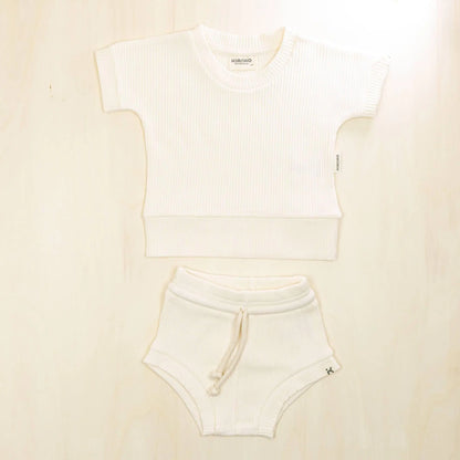 blossom white organic cotton baby summer set designed with 95% organic cotton for pure comfort