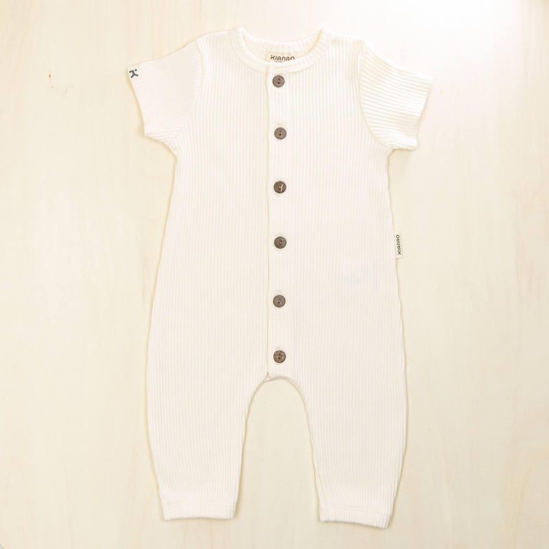 KIANAO Baby One-Pieces Blossom White / 1-3 M Harem Jumpsuit Organic Cotton