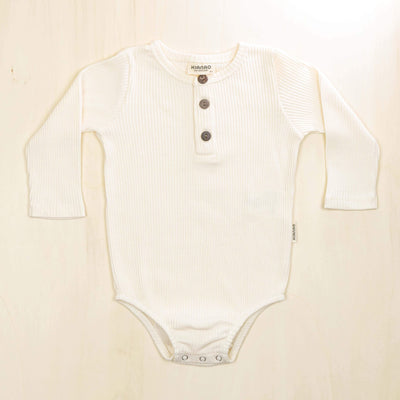 KIANAO Baby One-Pieces Blossom White / 3-6 M Long Sleeve Romper Organic Cotton