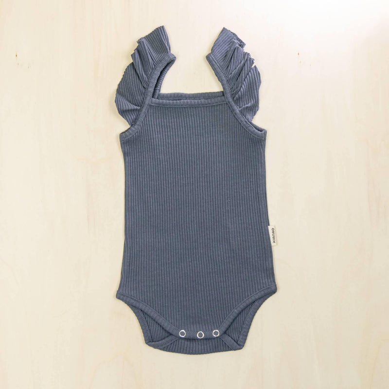 KIANAO Baby One-Pieces Indigo Blue / 18-24 M Flutter Bodysuit Organic Cotton