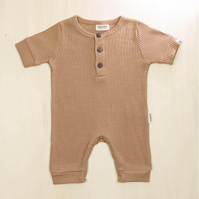 KIANAO Baby One-Pieces Mocha / 1-3 M Romper Suit Organic Cotton