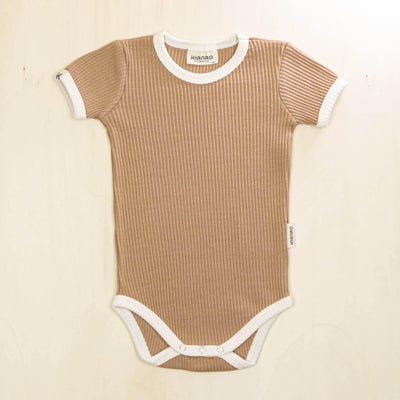 KIANAO Baby One-Pieces Mocha / 2-3 Y Short Sleeve Bodysuit Organic Cotton