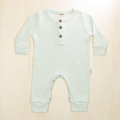 KIANAO Baby One-Pieces Pale Turquoise / 1-3 M Jumpsuit Organic Cotton