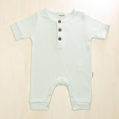 KIANAO Baby One-Pieces Pale Turquoise / 1-3 M Romper Suit Organic Cotton