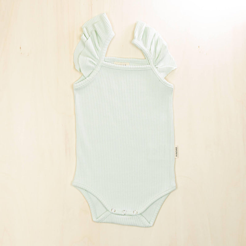 KIANAO Baby One-Pieces Pale Turquoise / 18-24 M Flutter Bodysuit Organic Cotton