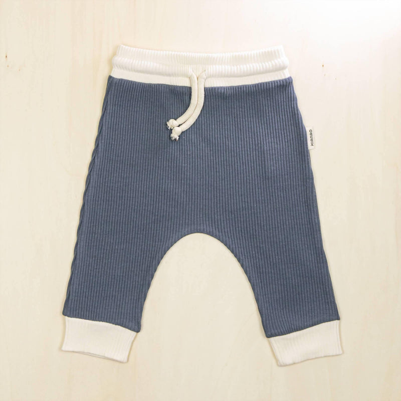 KIANAO Baby & Toddler Bottoms Indigo Blue / 6-9 M Retro Jogger Pants Organic Cotton