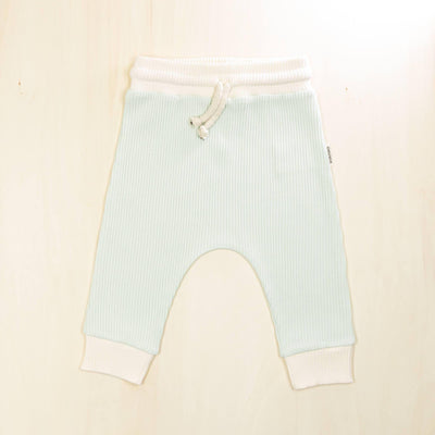 KIANAO Baby & Toddler Bottoms Pale Turquoise / 6-9 M Retro Jogger Pants Organic Cotton