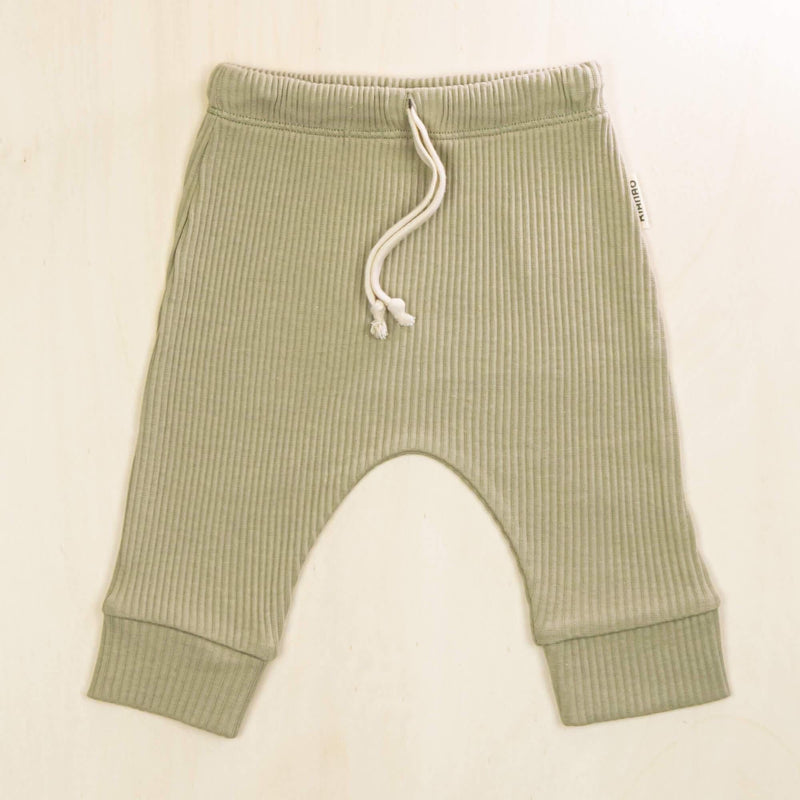 KIANAO Baby & Toddler Bottoms Sage Green / 1-3 M Pants Organic Cotton