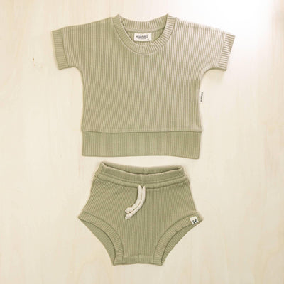 KIANAO Baby & Toddler Outfits Sage Green / 6-9 M Retro Summerset Organic Cotton