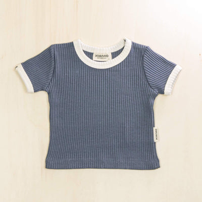 KIANAO Baby & Toddler Tops Indigo Blue / 1-3 M Retro Shirt Organic Cotton