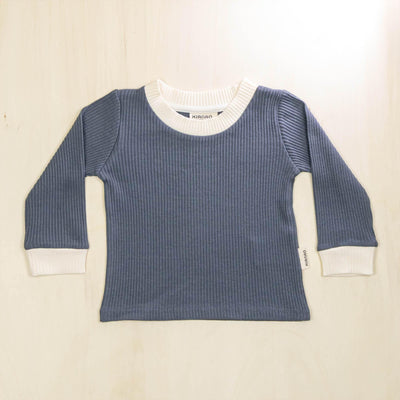 KIANAO Baby & Toddler Tops Indigo Blue / 6-9 M Retro Sweater Organic Cotton