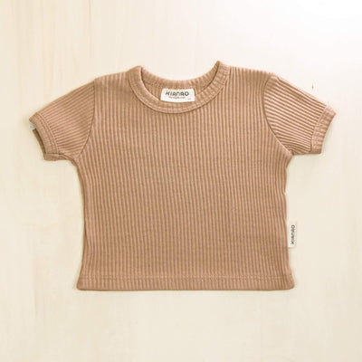 KIANAO Baby & Toddler Tops Mocha / 1-3 M Shirt Organic Cotton