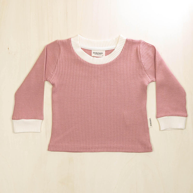 KIANAO Baby & Toddler Tops Old Rose / 6-9 M Retro Sweater Organic Cotton