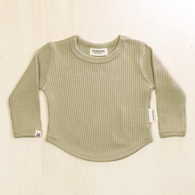 KIANAO Baby & Toddler Tops Sage Green / 1-3 M Long Sleeve Shirt Organic Cotton