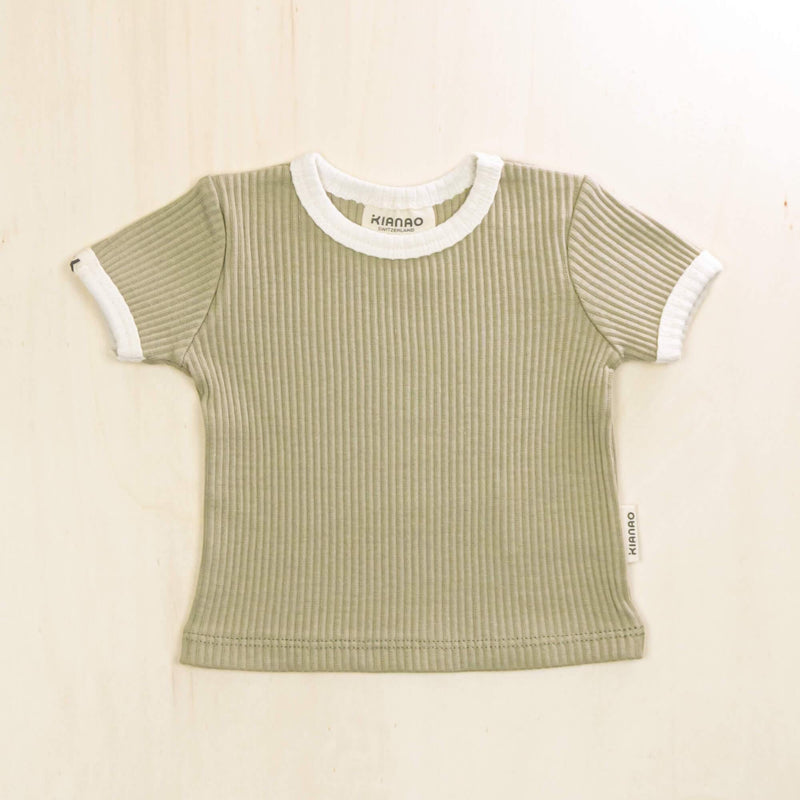 KIANAO Baby & Toddler Tops Sage Green / 1-3 M Retro Shirt Organic Cotton