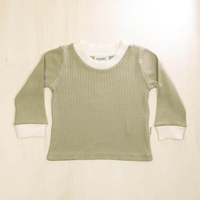 KIANAO Baby & Toddler Tops Sage Green / 6-9 M Retro Sweater Organic Cotton
