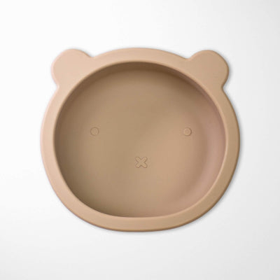 KIANAO Bowls Sand Color Bear Bowl with Suction Cup