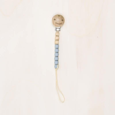 KIANAO Pacifier Clips & Holders Sapphire Wood & Silicone Pacifier Clips