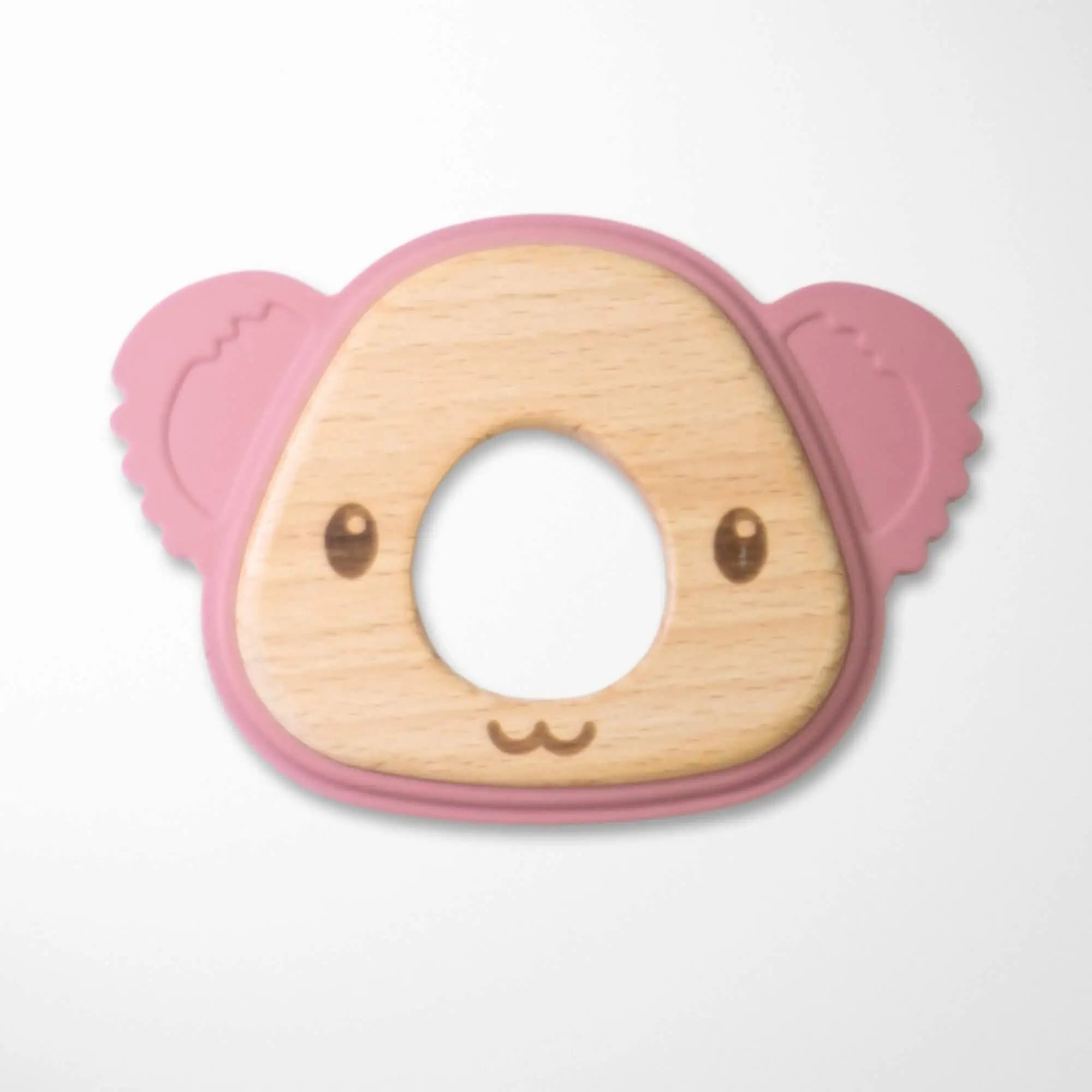 KIANAO Pacifiers & Teethers Pastel Violet Koala Silicone & Wood Teether