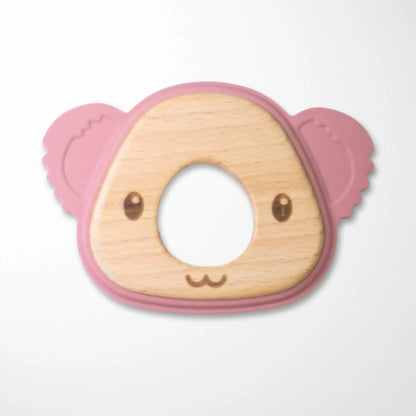 KIANAO Pacifiers & Teethers Pastel Violet Koala Silicone & Wood Teether