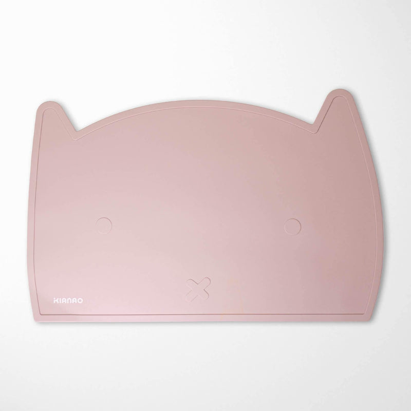 KIANAO Placemats Light Pink Cat Silicone Placemats