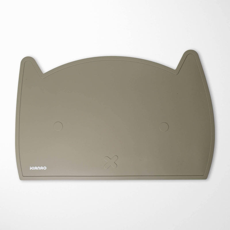 KIANAO Placemats Sage Green Cat Silicone Placemats