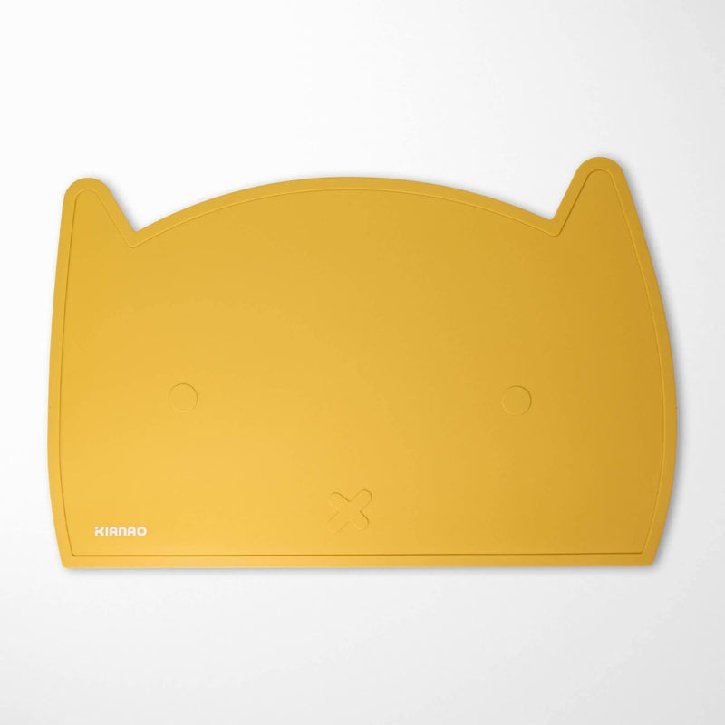 KIANAO Placemats Sand Yellow Cat Silicone Placemats