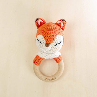 KIANAO Rattles Fox Rattle Tooth Ring