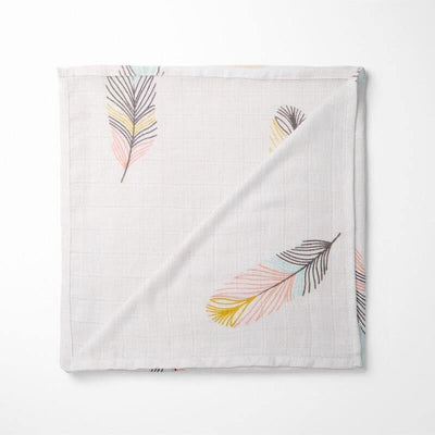 KIANAO Swaddling Blankets Colorful Leaves Bamboo Baby Blankets