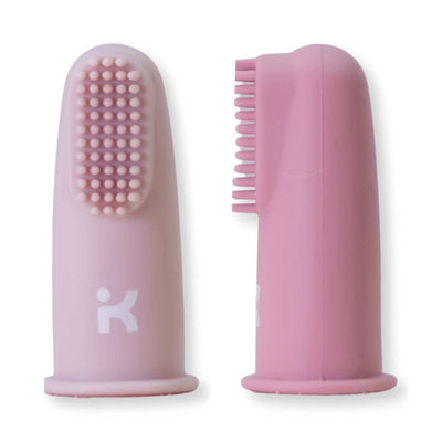 KIANAO Toothbrushes Light Pink & Pastel Violet Finger Toothbrush Set of 2