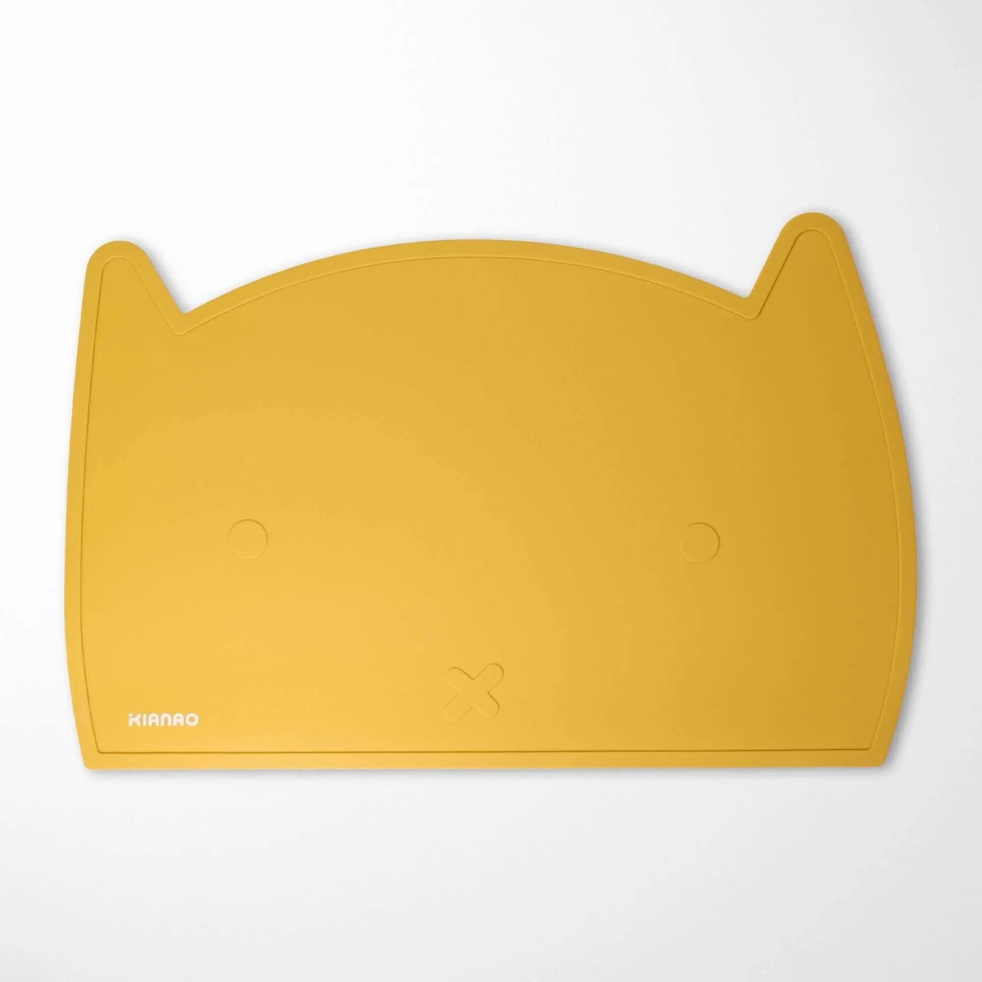 Sand Yellow cat silicone placemat with charming cat-inspired design and waterproof surface for easy cleanup