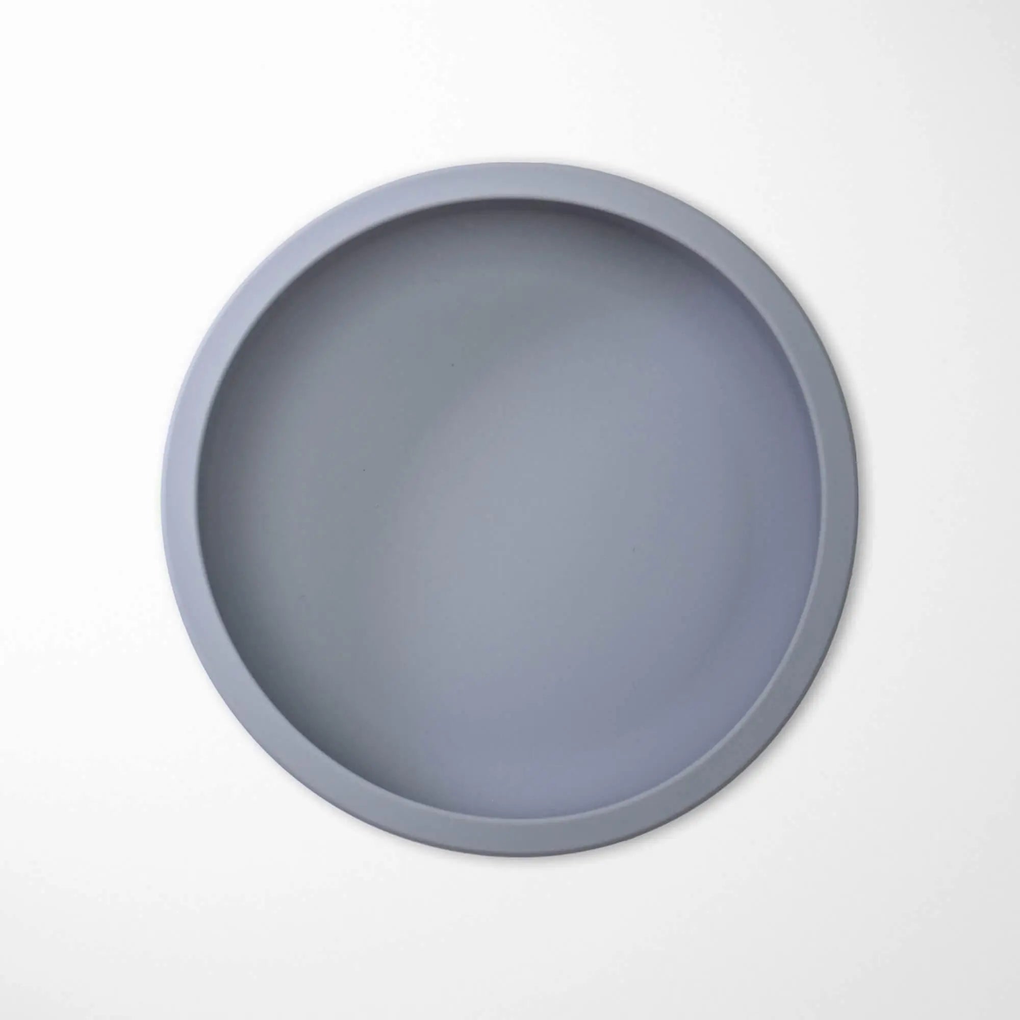 slate gray silicone baby suction bowl with strong grip base to prevent spills during mealtime