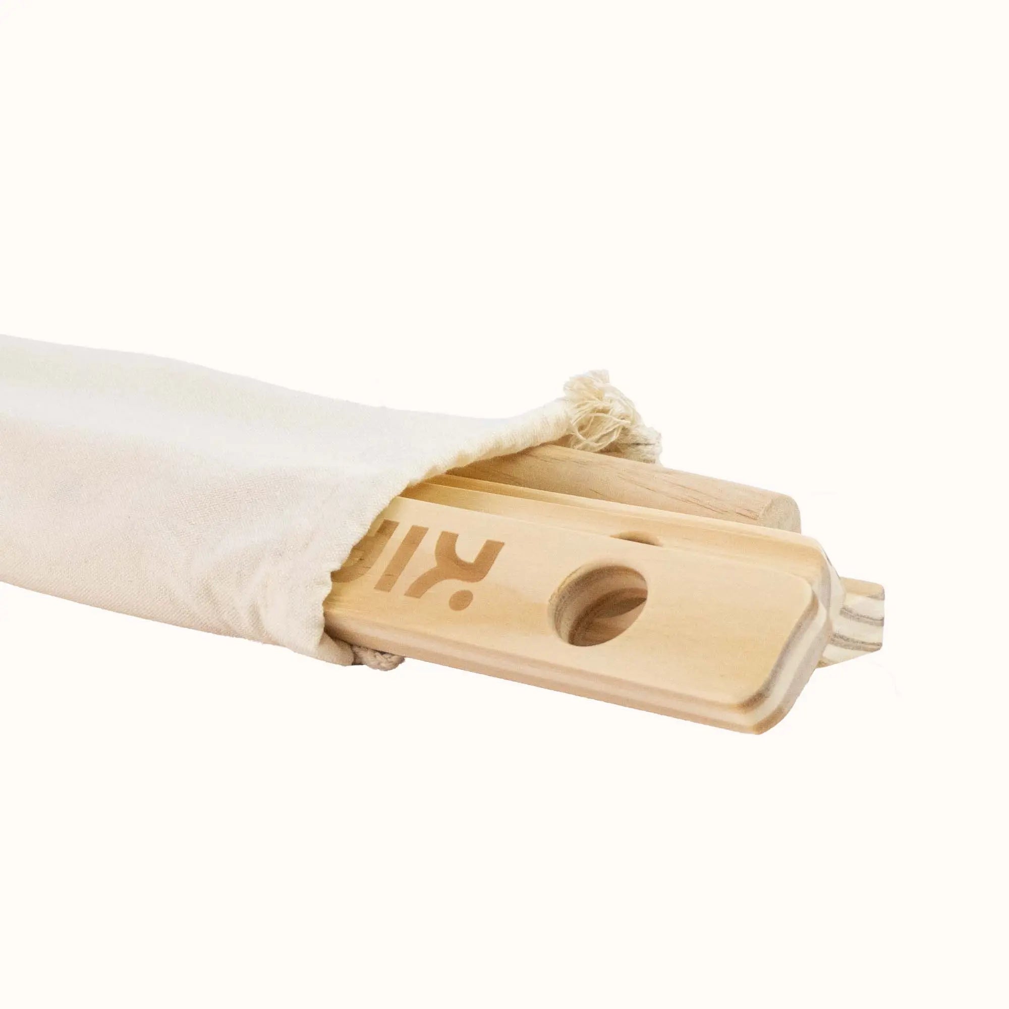 Close-up of wooden joint and connection detail showing quality craftsmanship of the baby gym frame